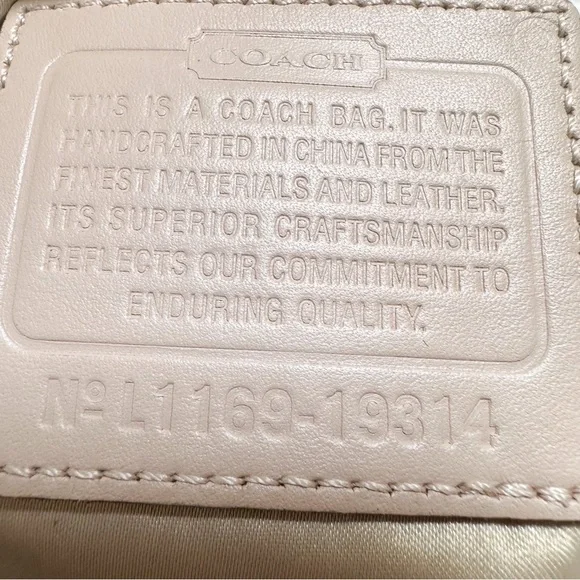 Coach Kristin Woven Leather Hobo Shoulder Bag Tuberose Pink - Picture 12 of 12